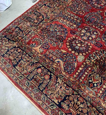 Antique Middle Eastern Sarouk Rug, 1920s-JZV-1215598