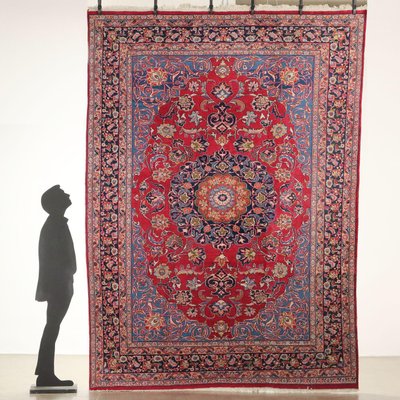 Antique Middle Eastern Tabriz Rug in Cotton & Wool-VMM-2023835