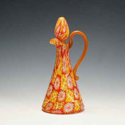 Antique Millefiori Jug with Handles from Fratelli Toso, 1920-KJP-1343304