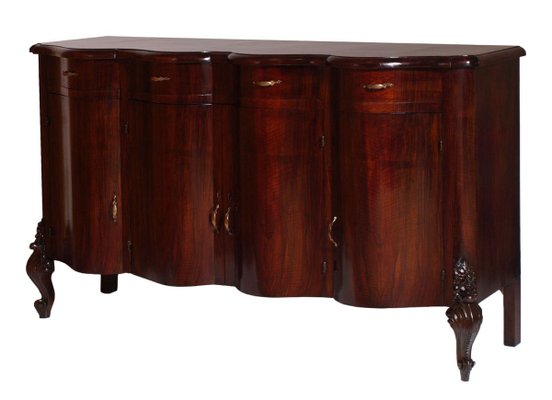 Antique Mirror & Walnut Sideboard from Testolini & Salviati-NJV-750190