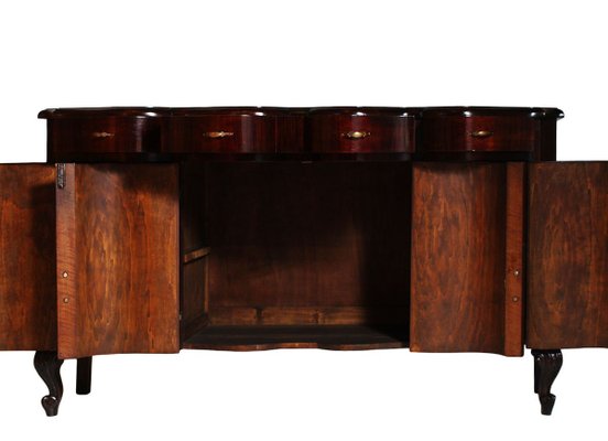 Antique Mirror & Walnut Sideboard from Testolini & Salviati-NJV-750190