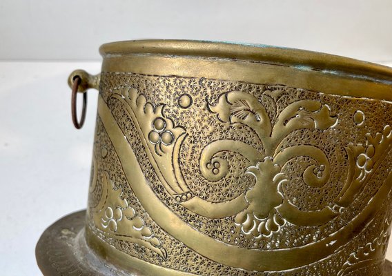 Antique Moroccan Brass Tea Caddy, 1900s-LCR-1361395