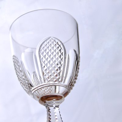 Antique Mouth-Blown Crystal Glasses, 1920, Set of 9-SHG-2027223