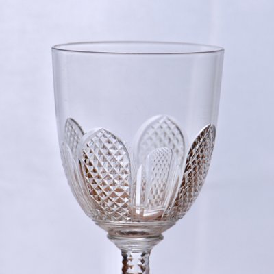 Antique Mouth-Blown Crystal Glasses, 1920, Set of 9-SHG-2027223