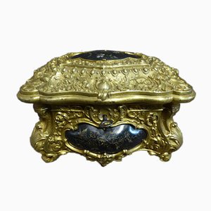 Antique Napoleon III Bronze Jewelry Case-WSV-605457