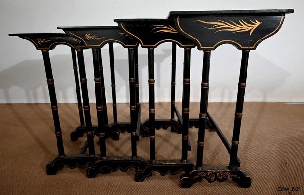 Antique Napoleon III Gigognes Nesting Tables, Set of 4-RVK-1440577