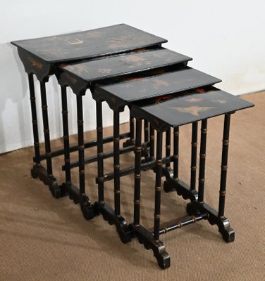 Antique Napoleon III Gigognes Nesting Tables, Set of 4-RVK-1440577