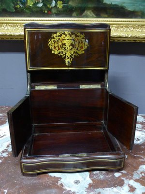 Antique Napoleon III Marquetry Cellar Liquor Set-WSV-605369