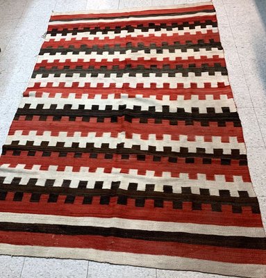 Antique Native American Handmade Navajo Blanket, 1870s-JZV-971801