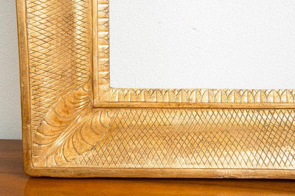 Antique Neapolitan Empire Frame in Gilded and Carved Wood, Early 1800s-KKK-1796904