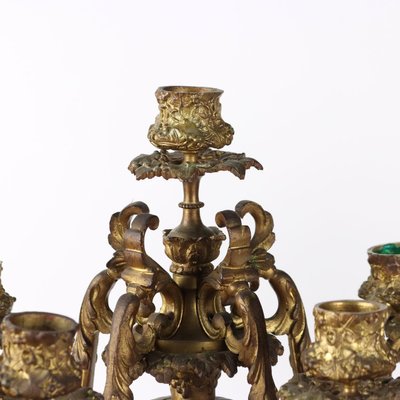 Antique Neo-Gothic Bronze Candelabras, Europe, 19th Century, Set of 2-VMM-2023879