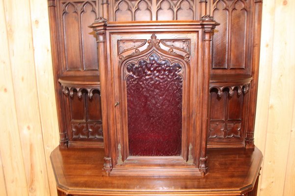 Antique Neo-Gothic Credenza in Walnut-KMQ-1332634