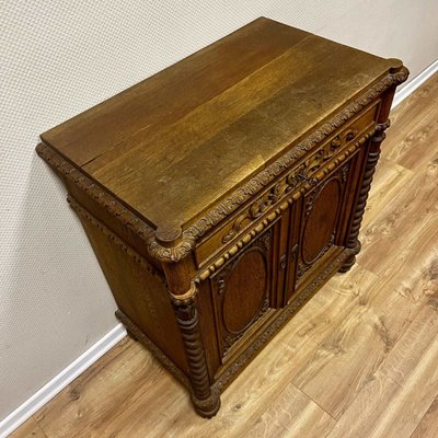 Antique Neo-Renaissance Oak Chest of Drawers-ALF-2033589