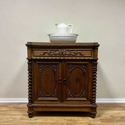 Antique Neo-Renaissance Oak Chest of Drawers-ALF-2033589