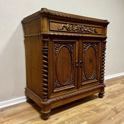 Antique Neo-Renaissance Oak Chest of Drawers-ALF-2033589