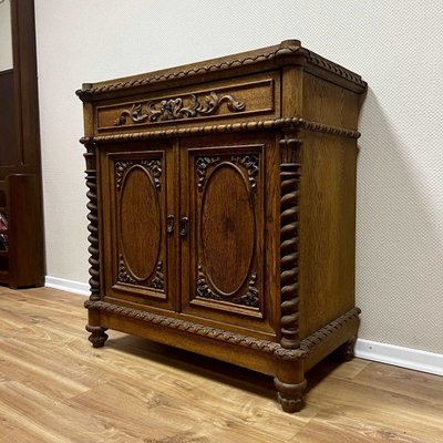 Antique Neo-Renaissance Oak Chest of Drawers-ALF-2033589