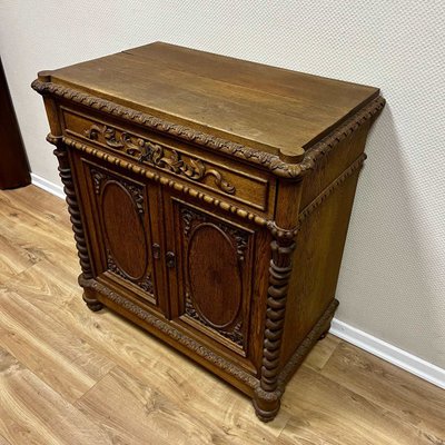 Antique Neo-Renaissance Oak Chest of Drawers-ALF-2033589