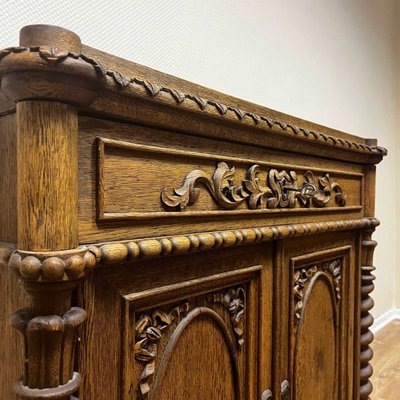 Antique Neo-Renaissance Oak Chest of Drawers-ALF-2033589