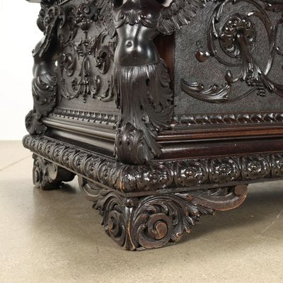 Antique Neo-Renaissance Style Bench in Walnut-VMM-2023944