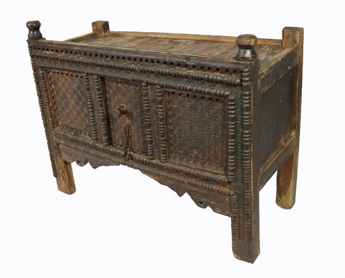 Antique Nomadic Turkmen Yurt Treasure Dowry Chest-UZN-1402889