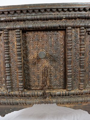 Antique Nomadic Turkmen Yurt Treasure Dowry Chest-UZN-1402889