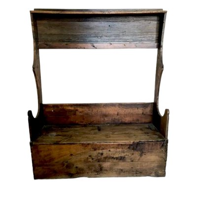 Antique North Spanish Bench with Storage, Late 19th Century-TCS-1820630