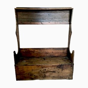 Antique North Spanish Bench with Storage, Late 19th Century-TCS-1820630