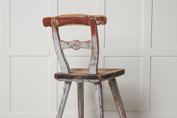 Antique Northern Swedish Country Folk Art Chair-MJF-1757440