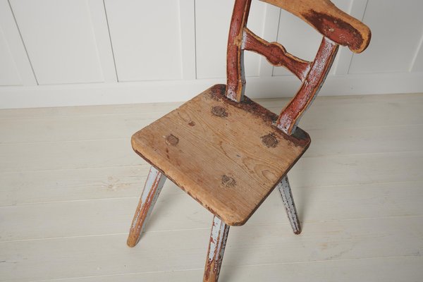 Antique Northern Swedish Country Folk Art Chair-MJF-1757440