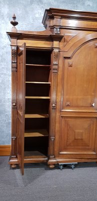 Antique Oak 4-Door Wardrobe-NQV-637663