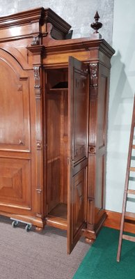 Antique Oak 4-Door Wardrobe-NQV-637663