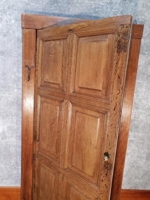 Antique Oak 6-Panel Door with Framework-NQV-722925