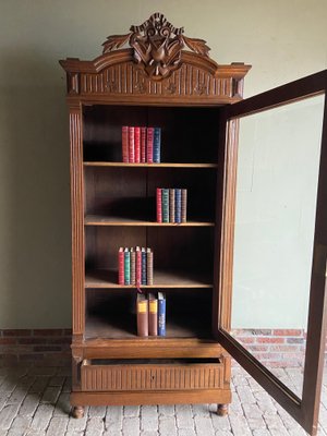 Antique Oak Bookcase, 1880s-GTG-1807418