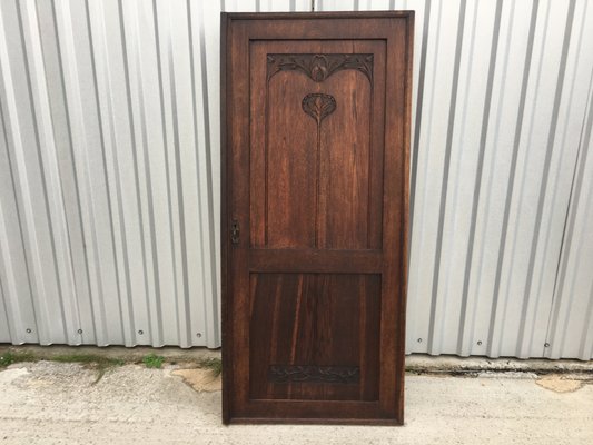 Antique Oak Wardrobe Door-WQQ-1065536