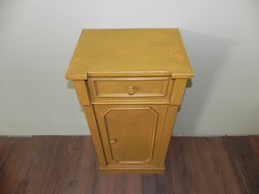 Antique Ochre Lacquered Nightstand-CDG-952362