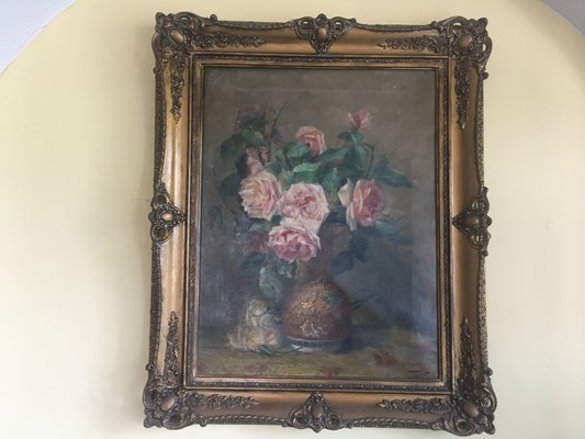 Antique Oil Painting on Canvas, 1920s-WQQ-963809