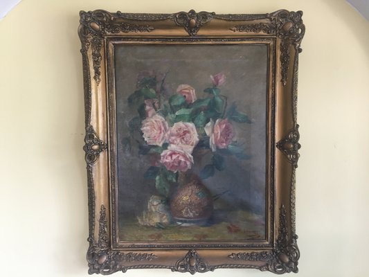 Antique Oil Painting on Canvas, 1920s-WQQ-963809