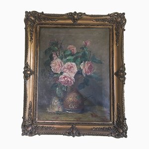 Antique Oil Painting on Canvas, 1920s-WQQ-963809