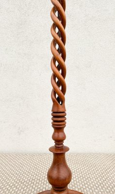 Antique Open Barley Twist Wooden Floor Lamp, 1920s-WZZ-1802331