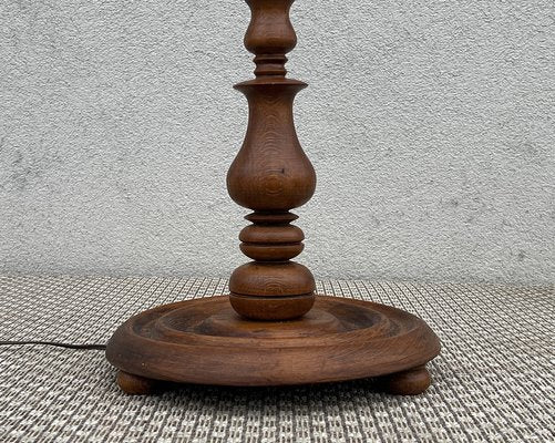 Antique Open Barley Twist Wooden Floor Lamp, 1920s-WZZ-1802331