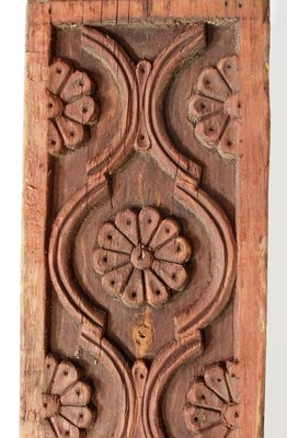 Antique Orient Hand-Carved Wooden Pillar Column, Swat Valley Pakistan, 1890s-UZN-1407576