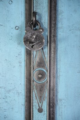 Antique Oversized Blue Iron Double Doors, 1880s-IND-1351125