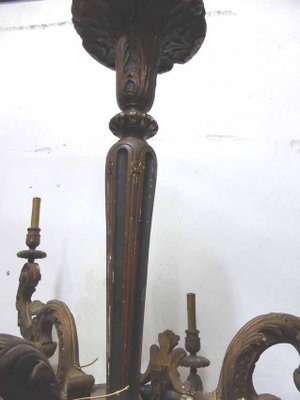 Antique Painted Wooden Chandelier Rockery Style-WSV-605501