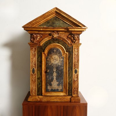 Antique Painted Wooden Tabernacle Religious Art-XSG-2023515