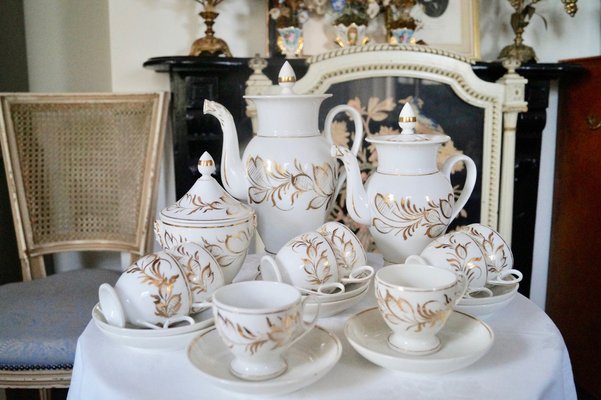 Antique Paris Porcelain Coffee Service, France, 1865, Set of 11-DVX-1817738