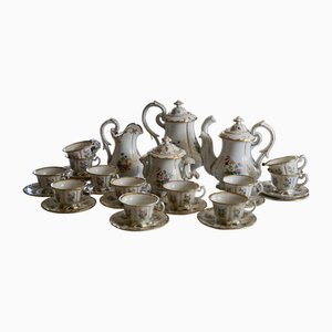 Antique Paris Porcelain Coffee Tea Service, 1870, Set of 16-DVX-1807234