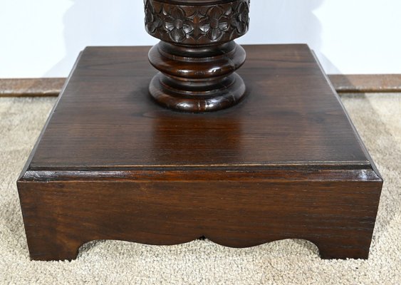 Antique Pedestal in Chestnut, 1890s-RVK-1771123