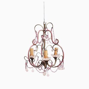 Antique Pink Opaline Chandelier-TJ-769652