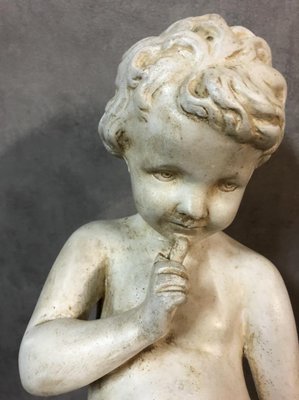 Antique Plaster Silent Child of Falconnet Sculpture-SDV-673935