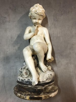 Antique Plaster Silent Child of Falconnet Sculpture-SDV-673935